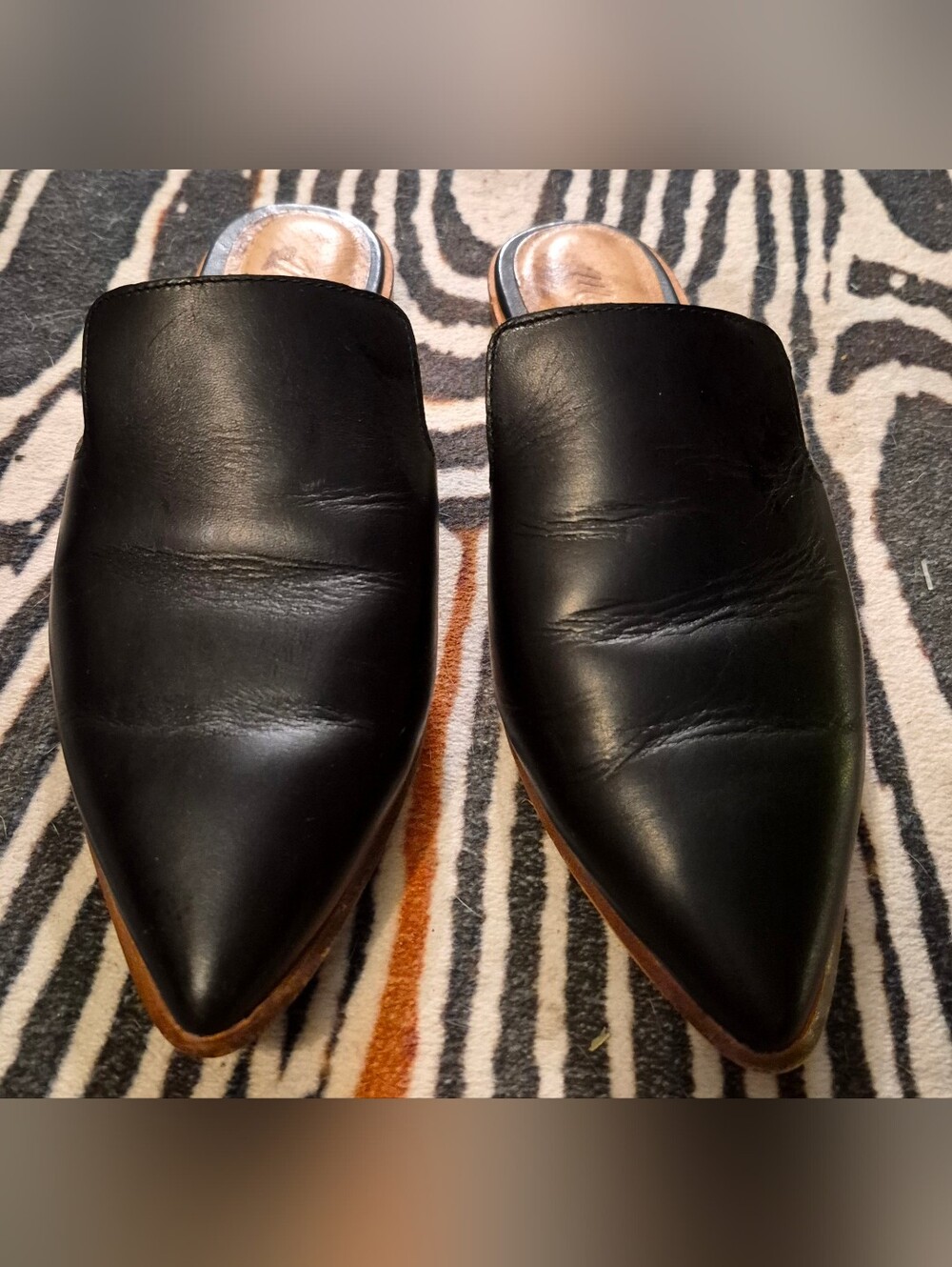 Madewell Gemma Pointy Mules, Black